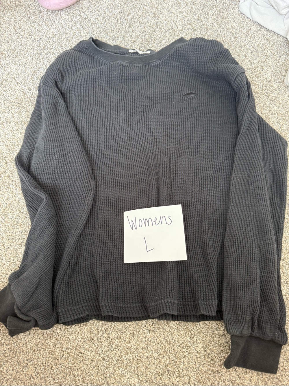 Vans Charcoal Waffle Knit Crew Sweatshirt